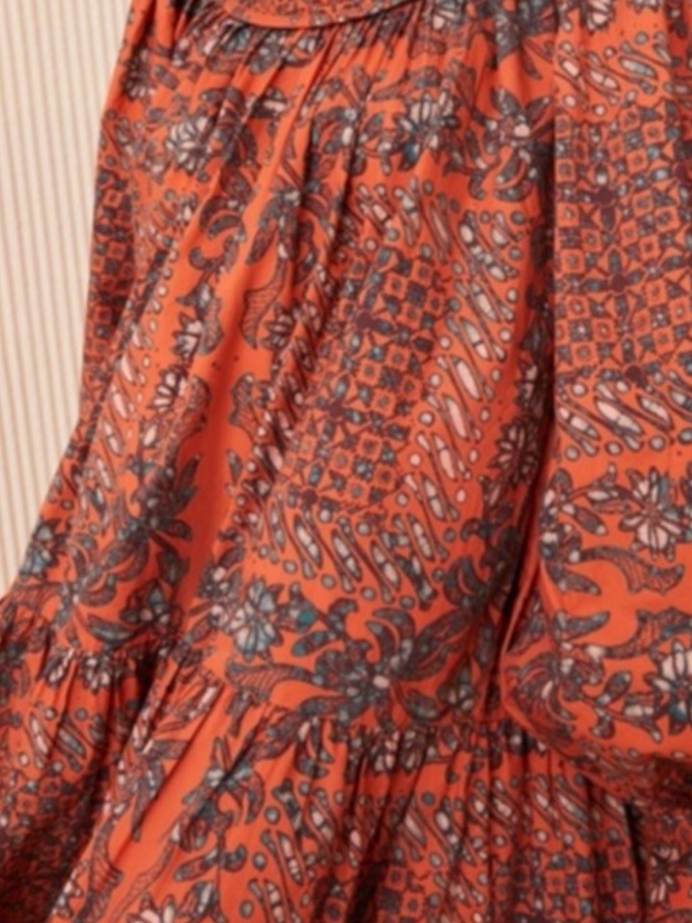 Ulla Johnson Ria Mini Dress Clementine Boho Cottage Core Puff Sleeve Fall 8